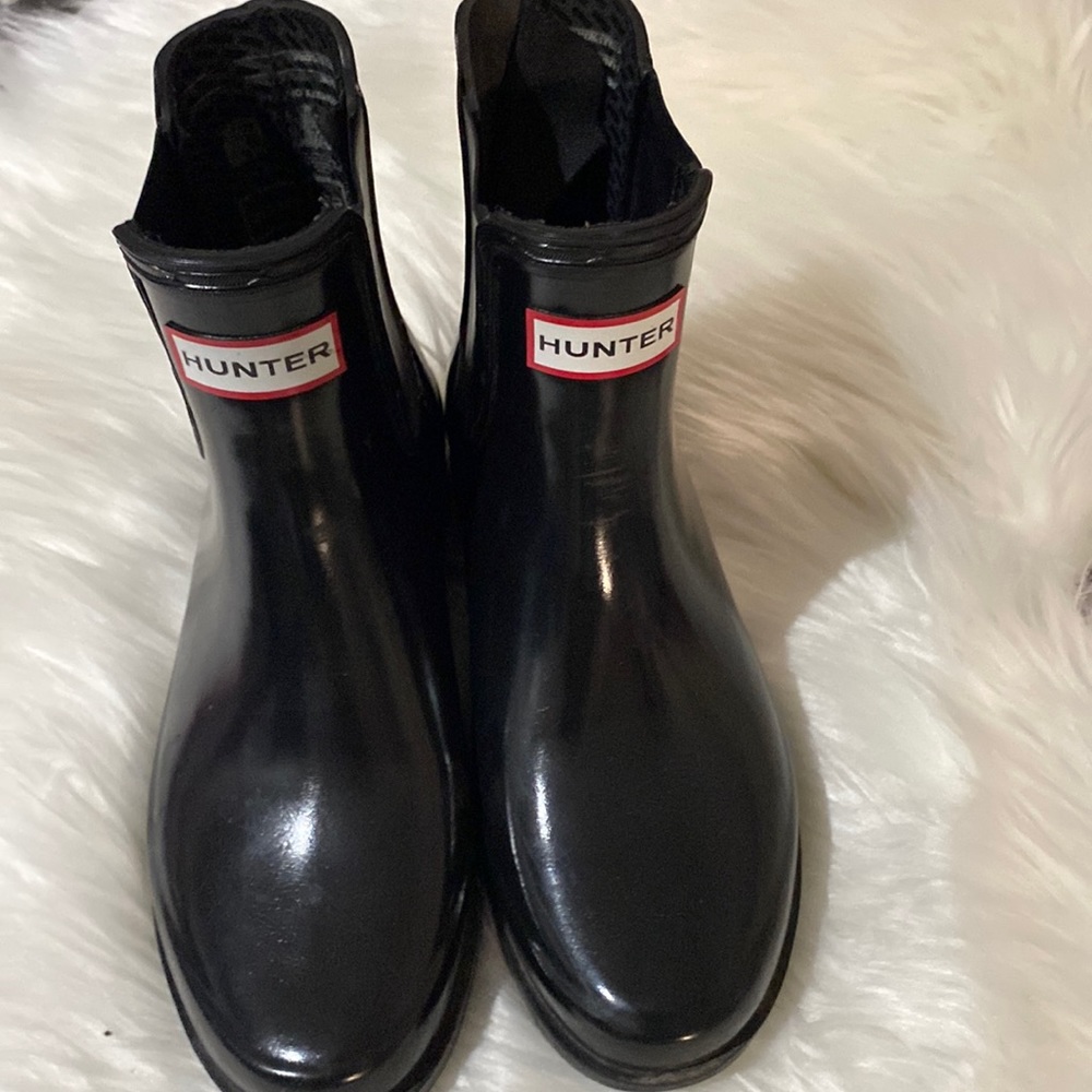 Great ccndition Hunter boots women’s size 6 men’s size 4.